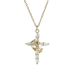 Crown Cross Necklace